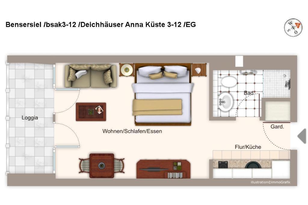 Deichhaeuser Anna Kueste Deichhaeuser Anna Kueste 3-12 Apartment Bensersiel Exterior photo